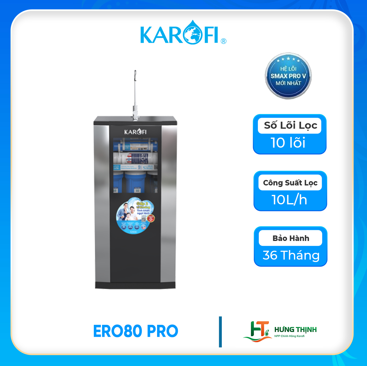 MÁY LỌC NƯỚC KAROFI ERO80 PRO